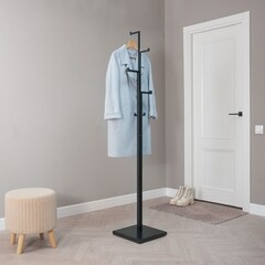 Вешалка напольная металлическая 6 крючков черная ЗМИ Торонто 1 - фото 2