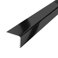 Изображение товара Уголок для плитки полированный прямой наружный нержавеющая сталь 2700х10х10 мм черный зеркальный