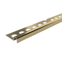 Профиль для плитки до 10 мм окантовочный П-образный матовый нержавеющая сталь 2700х32х11,8 мм шампань - фото 1