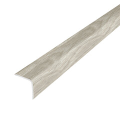 Уголок для плитки ламинированный скошенный край алюминиевый 2700х20х20 мм дуб мелфорд грей - фото 1
