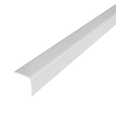 Уголок для плитки матовый скошенный край алюминиевый 2700х15х15 мм белый - фото 1
