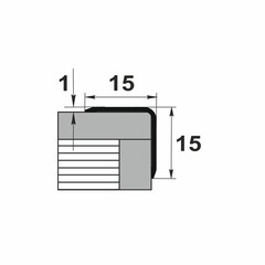 Уголок для плитки матовый скошенный край алюминиевый 2700х15х15 мм серебро анод - фото 2