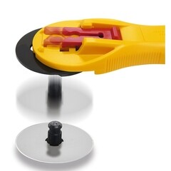 Нож Olfa RTY-2C/YEL с круговым лезвием пластиковый корпус - фото 4