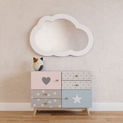 Зеркало фигурное облако 77,5х52,2 см Акватон Каспер (1.A283.6.02C.RE2.0) - фото 4