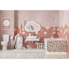 Зеркало фигурное облако 77,5х52,2 см Акватон Каспер (1.A283.6.02C.RE2.0) - фото 5