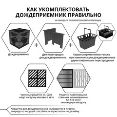 Решетка для дождеприемника Gidrolica 300х300 мм стальная серая - фото 6