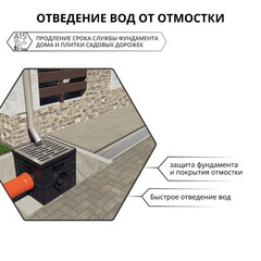 Решетка для лотка водоотводного стальная 1000х136 мм Gidrolica серая - фото 8