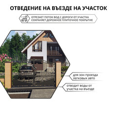 Решетка для лотка водоотводного чугунная 500х136 мм Gidrolica черная - фото 7