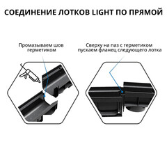 Лоток водоотводный пластиковый 1000х145х152 мм Gidrolica с пластиковой решеткой класс С250 (8009pro) - фото 9