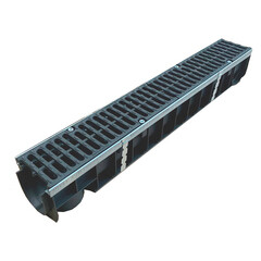 Лоток водоотводный пластиковый 1000х145х155 мм Gidrolica с чугунной решеткой класс D400 (800109D) - фото 5