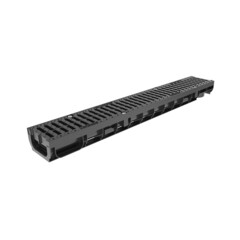 Лоток водоотводный пластиковый 1000х146х80 мм Gidrolica с полиамидной решеткой класс С250 (08059pro) - фото 15