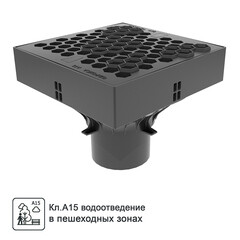 Дождеприемник пластиковый 250х250 мм Gidrolica черный - фото 7