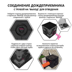 Дождеприемник пластиковый 300х300 мм Gidrolica черный - фото 5