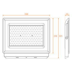 Прожектор светодиодный Wolta WFL 5700К 200 Вт IP65 серый - фото 2