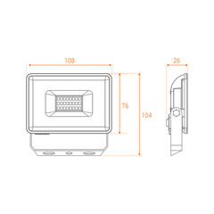 Прожектор светодиодный Wolta WFL 5700К 20 Вт IP65 серый - фото 2
