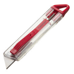 Нож строительный Hesler 19 мм с трапециевидным выдвижным лезвием пластиковый корпус - фото 1