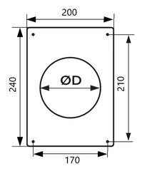 Площадка торцевая Era с фланцем d120 мм металлическая - фото 5