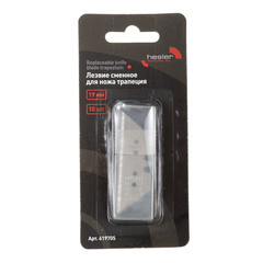 Лезвие для ножа Hesler 19 мм трапеция (10 шт.) металлический корпус ножа - фото 3