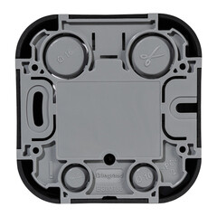 Розетка компьютерная Legrand Quteo накладная черная RJ45 (782480) - фото 4