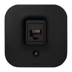 Розетка компьютерная Legrand Quteo накладная черная RJ45 (782480) - фото 2