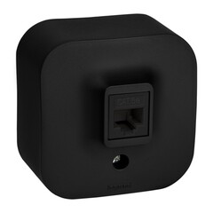 Изображение товара Розетка компьютерная Legrand Quteo накладная черная RJ45 (782480)