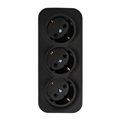 Розетка Legrand Quteo накладная черная со шторками (782473) - фото 3