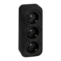 Изображение товара Розетка Legrand Quteo накладная черная со шторками (782473)