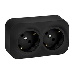 Розетка Legrand Quteo накладная черная (782470) - фото 3