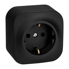 Розетка Legrand Quteo накладная черная (782472)