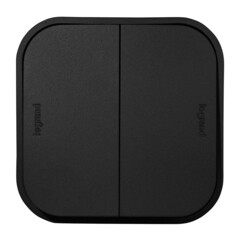 Переключатель Legrand Quteo двухклавишный накладной черный (782479) - фото 3