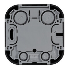 Розетка телевизионная Legrand Quteo накладная черная (782478) - фото 4