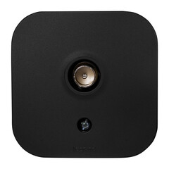 Розетка телевизионная Legrand Quteo накладная черная (782478) - фото 3