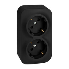 Розетка Legrand Quteo накладная черная со шторками (782475) - фото 2