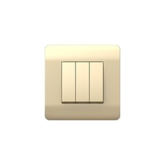 Изображение товара Переключатель Chint NEW3-E трехклавишный встраиваемый шампань (431508)