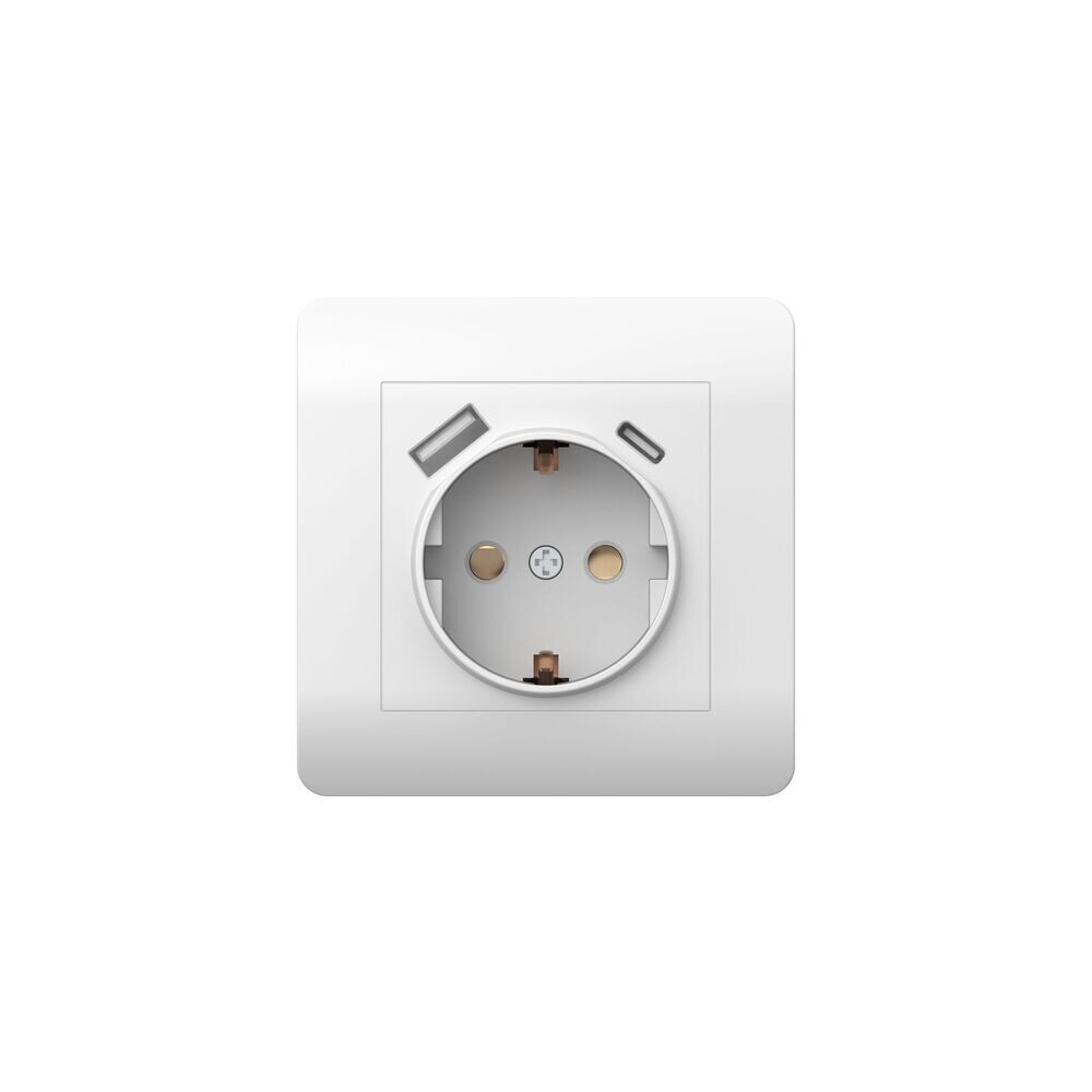 

Розетка USB Chint NEW3-E встраиваемая белая USB-A/ Type-C (431552), Белый