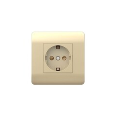 Изображение товара Розетка Chint NEW3-E встраиваемая шампань со шторками (431404)