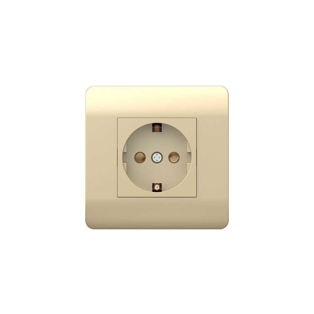 Изображение товара Розетка Chint NEW3-E встраиваемая шампань со шторками