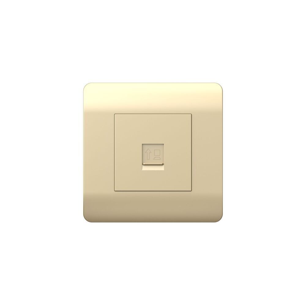 Изображение товара Розетка компьютерная Chint NEW3-E встраиваемая шампань RJ45 IP20