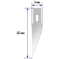 Лезвие для ножа Berlingo 8 мм перовое (10 шт.) - фото 2