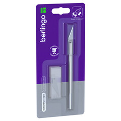 Нож скальпель макетный Berlingo 8 мм металлический корпус 5 лезвий - фото 3