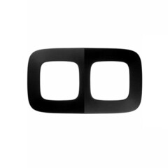 Изображение товара Рамка Legrand Valena Allure двухместная черная сталь (754292)