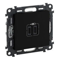 Розетка USB Legrand Valena Life встраиваемая антрацит 2хUSB Type-C (756307)