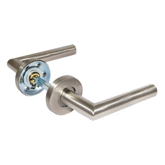 Ручка дверная Fuaro DSS-0204-19 для противопожарной двери круглая розетка нержавеющая сталь (43135)