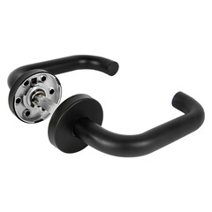 Ручка дверная Fuaro DSS-0203-19 для противопожарной двери круглая розетка черный (45457)