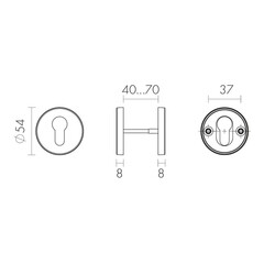 Ключевина Fuaro DSS-02-ET круглая розетка черный (45461) - фото 2