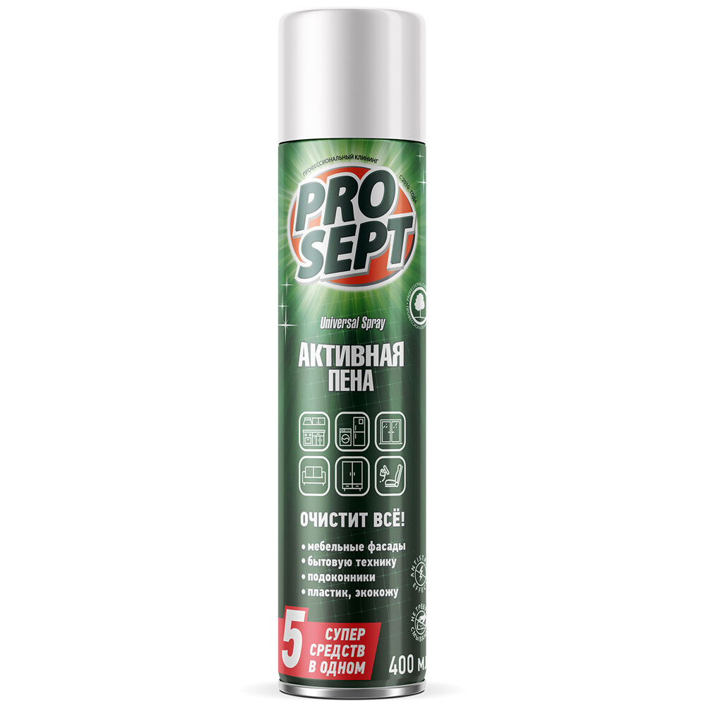 Изображение товара Средство Prosept Universal Spray чистящее Активная пена аэрозоль 400 мл