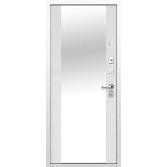 Дверь входная Ferroni 9СМ правая белая шагрень - эмалит белый с зеркалом 960х2050 мм - фото 4