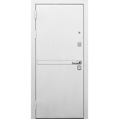 Дверь входная Ferroni 9СМ левая белая шагрень - эмалит белый с зеркалом 860х2050 мм - фото 5