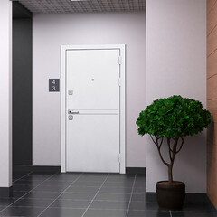 Дверь входная Ferroni 9СМ правая белая шагрень - эмалит белый 960х2050 мм - фото 3