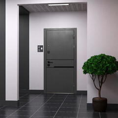 Дверь входная Ferroni Luxor левая графит серый муар - белый под покраску 860х2050 мм - фото 3